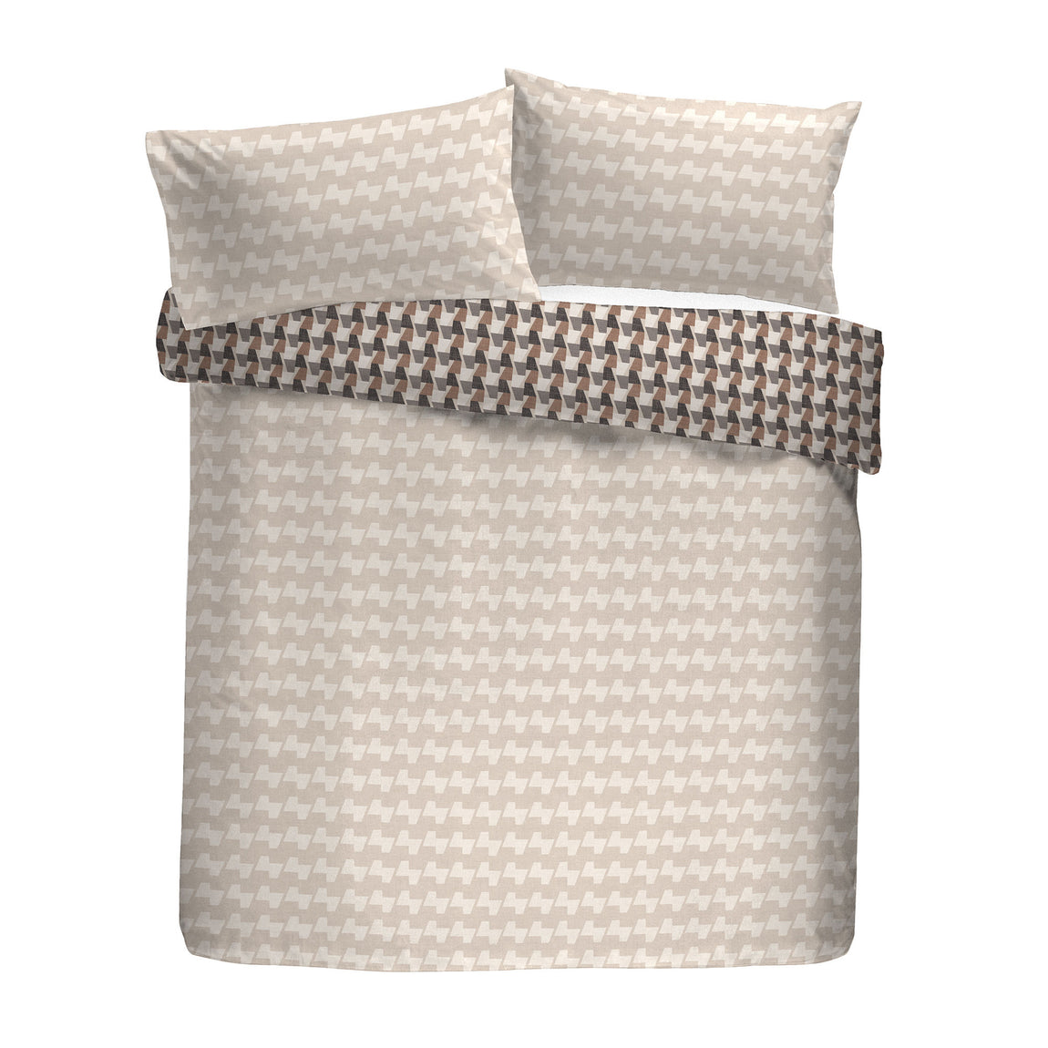 Appletree Jett Cotton Duvet Cover Bedding Set Brown Bracken