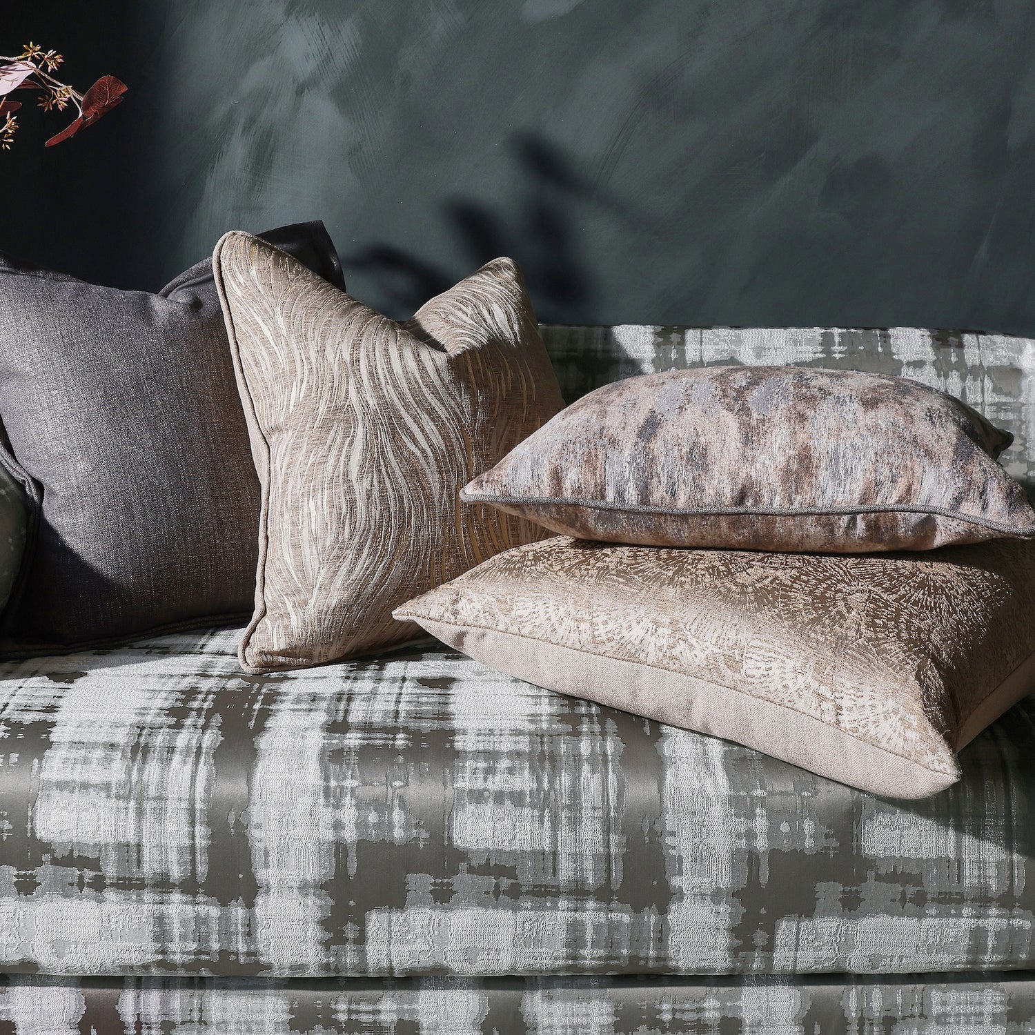Prestigious Textiles Tasa Jacquard Fabric Ecru