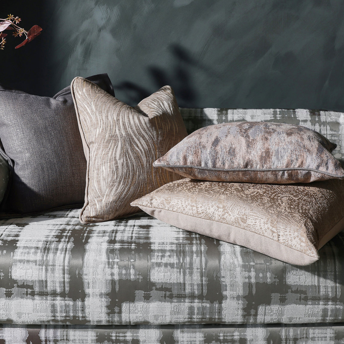 Prestigious Textiles Tasa Jacquard Fabric Platinum