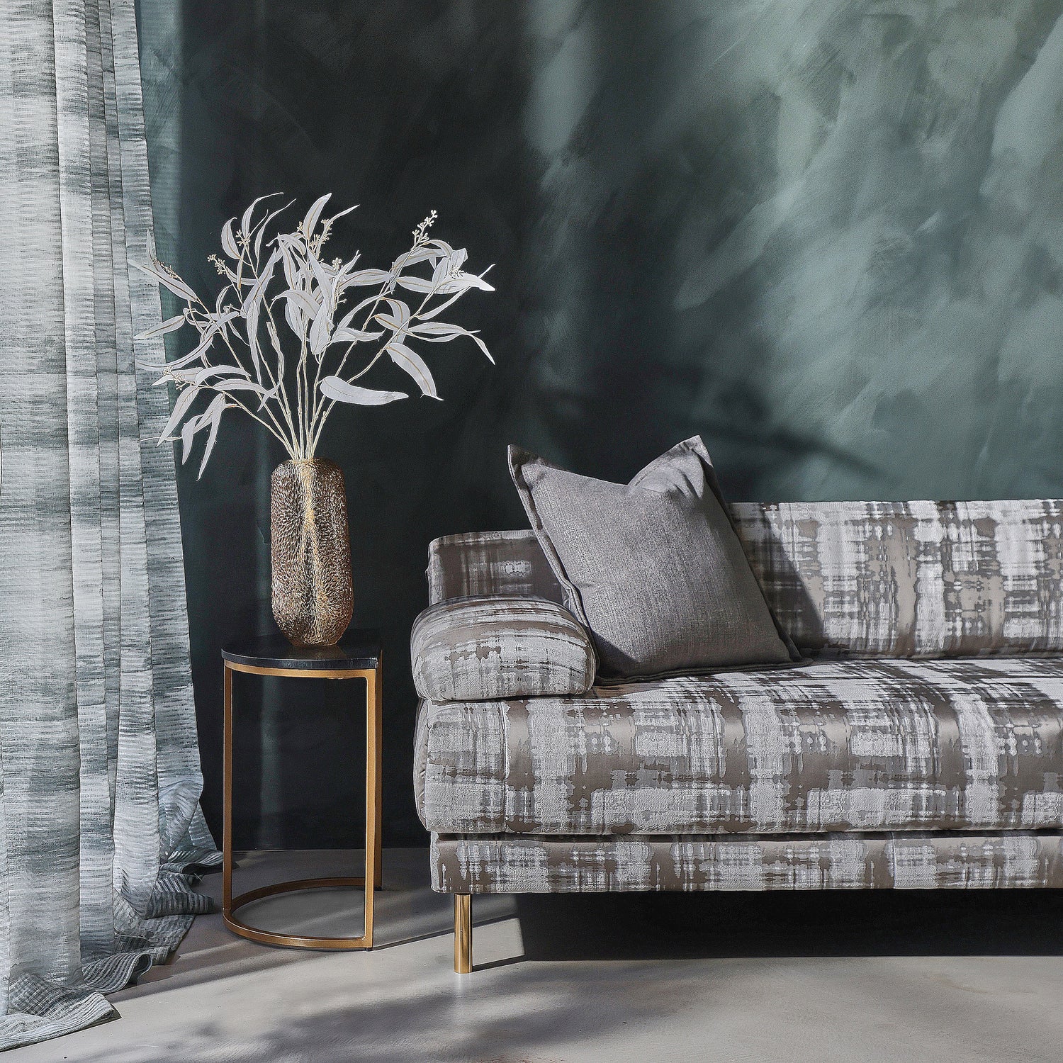 Prestigious Textiles Xander Jacquard Fabric Platinum