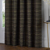 Paoletti Jupiter Chenille Jacquard Ready Made Eyelet Blockout Curtains Black Gold