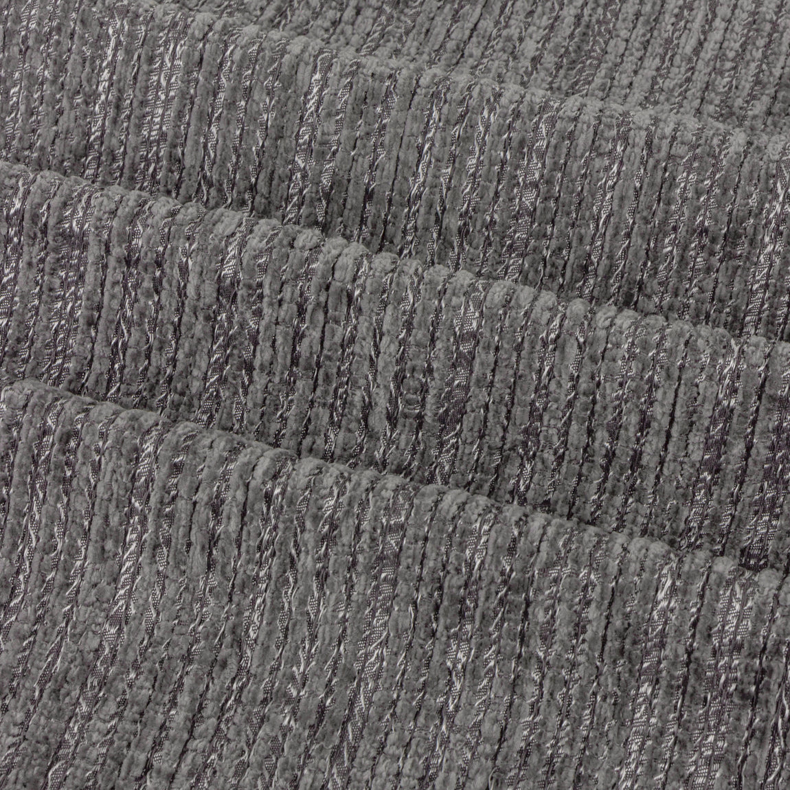 Paoletti Jupiter Chenille Jacquard Ready Made Eyelet Blockout Curtains Graphite