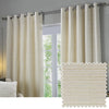 Paoletti Jupiter Chenille Jacquard Ready Made Eyelet Blockout Curtains Ivory Gold