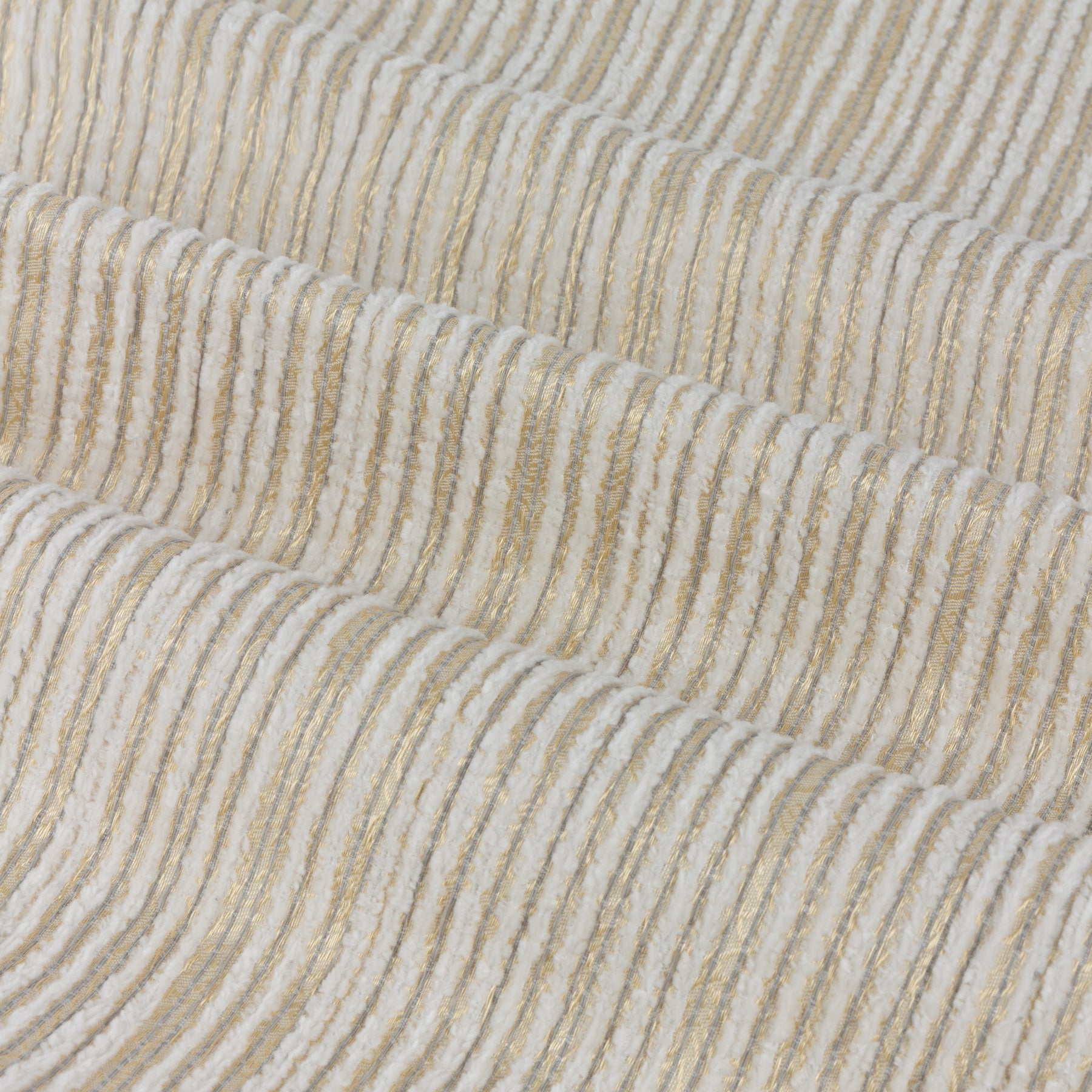 Paoletti Jupiter Chenille Jacquard Ready Made Eyelet Blockout Curtains Ivory Gold