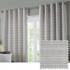 Paoletti Jupiter Chenille Jacquard Ready Made Eyelet Blockout Curtains Silver
