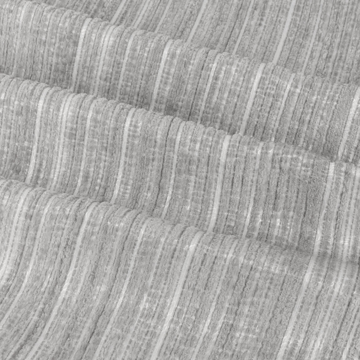 Paoletti Jupiter Chenille Jacquard Ready Made Eyelet Blockout Curtains Silver