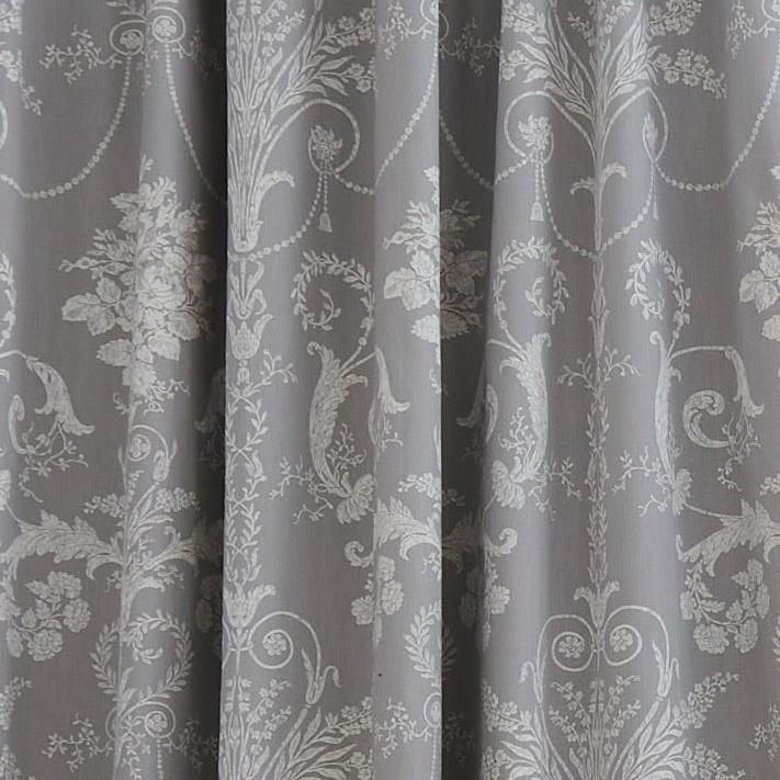 Laura Ashley Josette Ready Made Blackout Curtains Steel