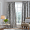 Laura Ashley Josette Ready Made Blackout Curtains Steel