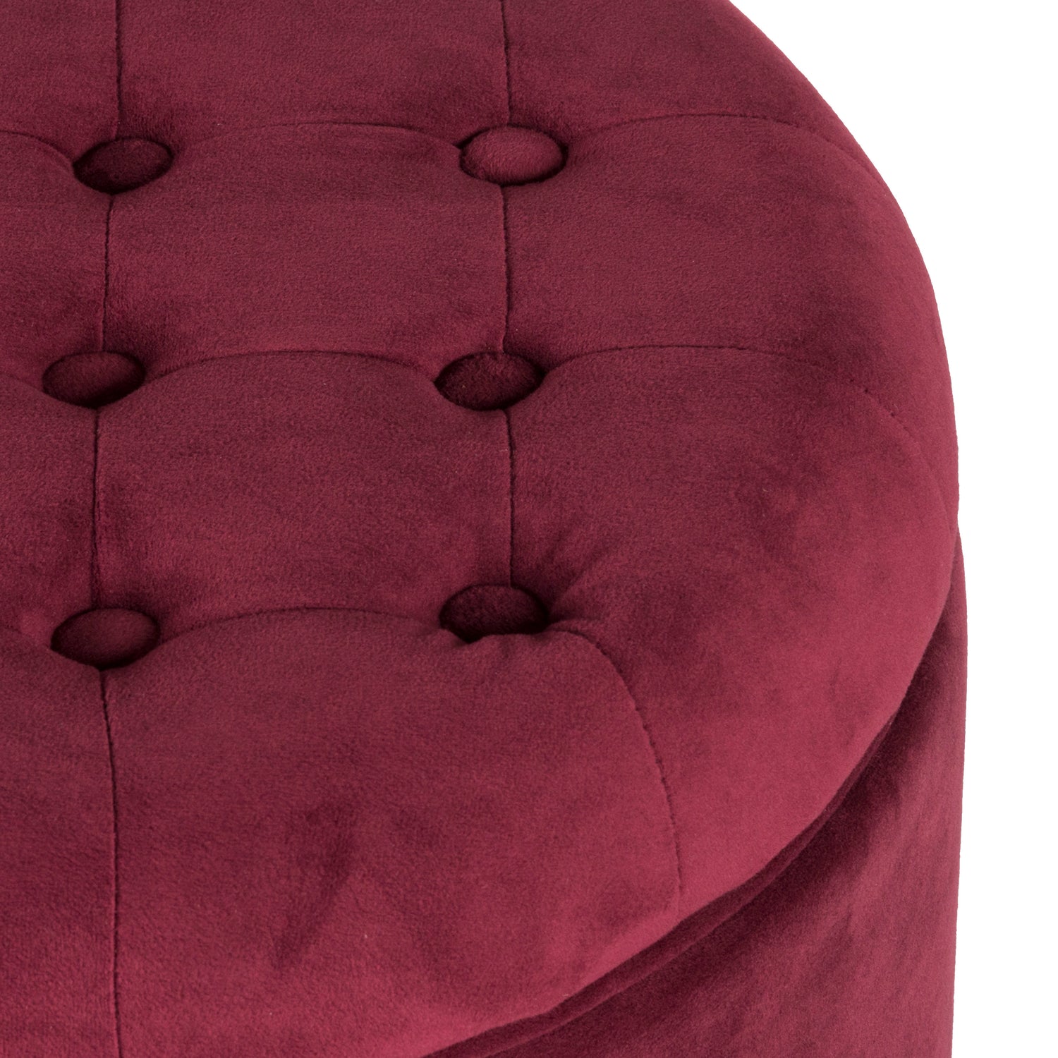 Cambridge Velvet Small Ottoman Footstool Berry Merlot