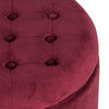 Cambridge Velvet Small Ottoman Footstool Berry Merlot