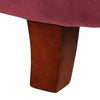 Cambridge Velvet Small Ottoman Footstool Berry Merlot