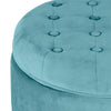 Cambridge Velvet Small Ottoman Footstool Teal