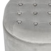 Cambridge Velvet Small Ottoman Footstool Dove Grey