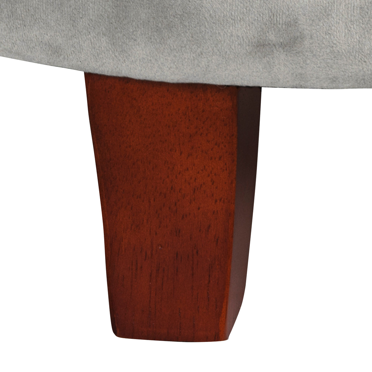 Cambridge Velvet Small Ottoman Footstool Dove Grey