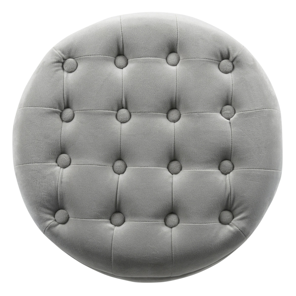 Cambridge Velvet Small Ottoman Footstool Dove Grey