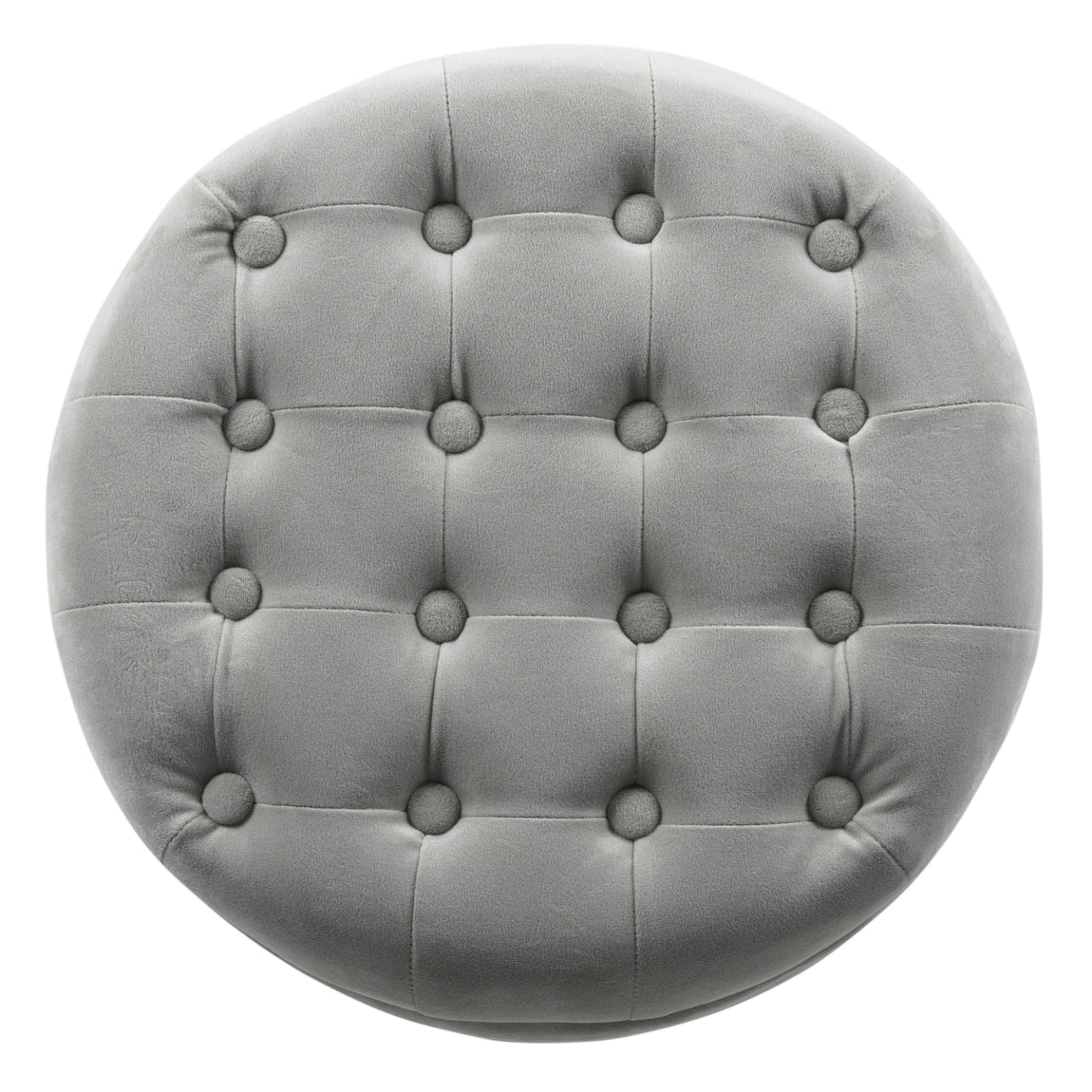 Cambridge Velvet Small Ottoman Footstool Dove Grey