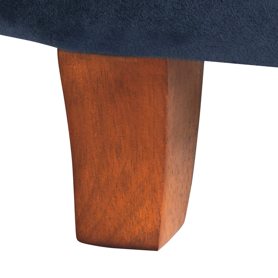 Cambridge Velvet Small Ottoman Footstool Ink Navy