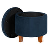 Cambridge Velvet Small Ottoman Footstool Ink Navy