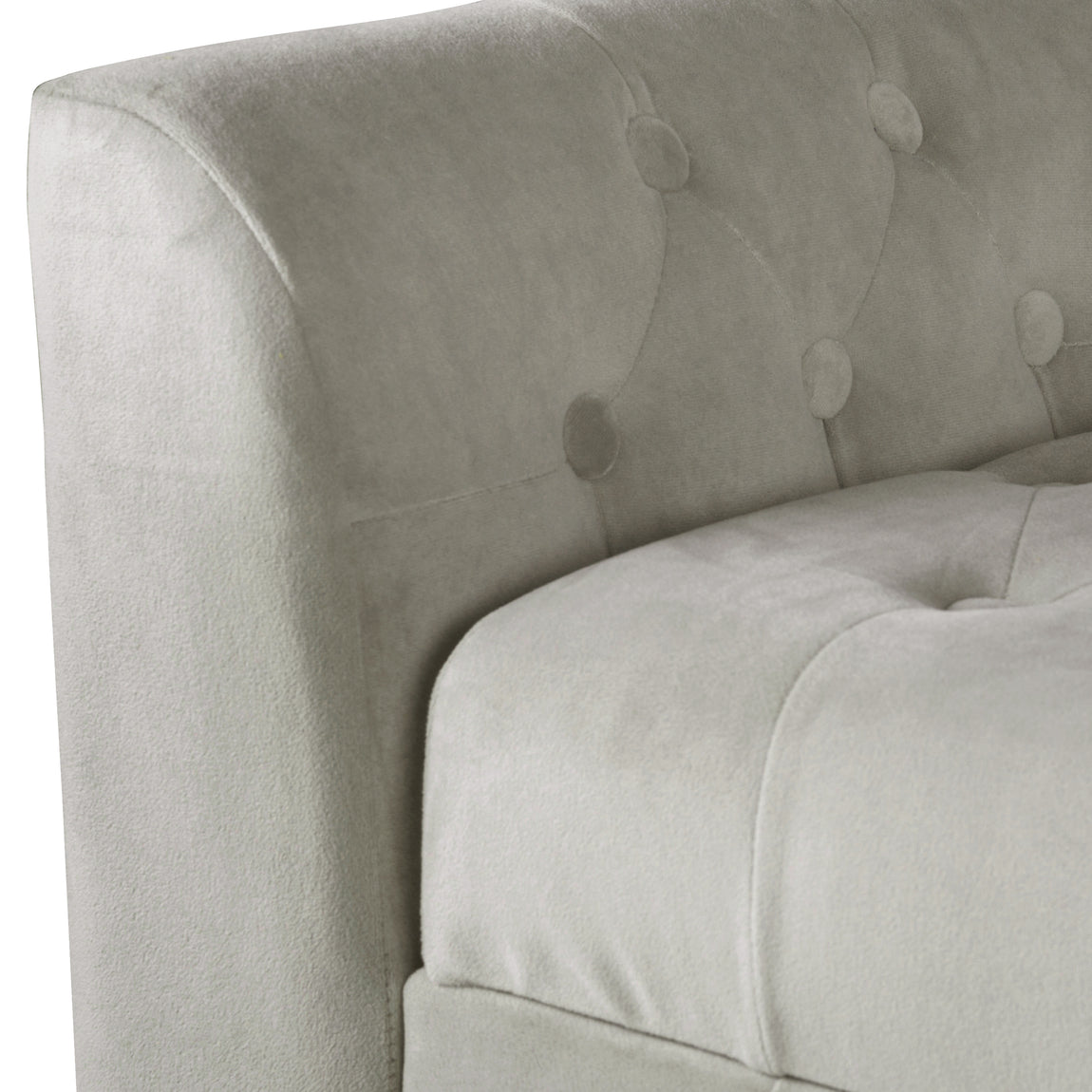 Oxford Chaise Longue Ottoman Bench Dove Grey