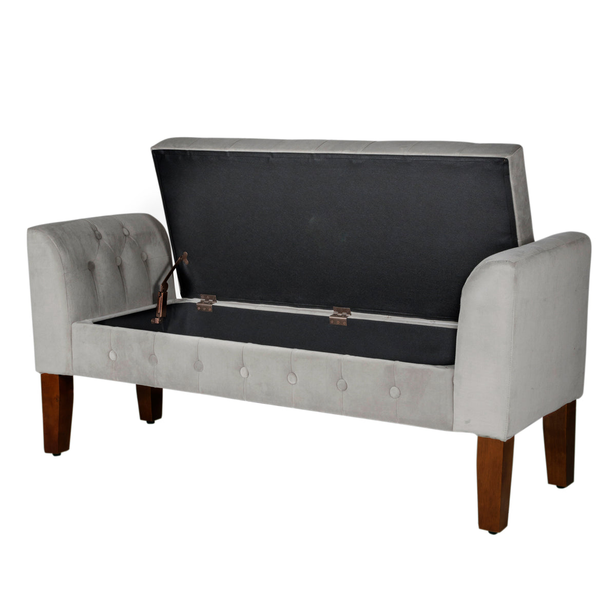 Oxford Chaise Longue Ottoman Bench Dove Grey