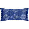 Furn. Kadie Indoor and Outdoor Woven 30cm x 60cm Filled Boudoir Cobalt