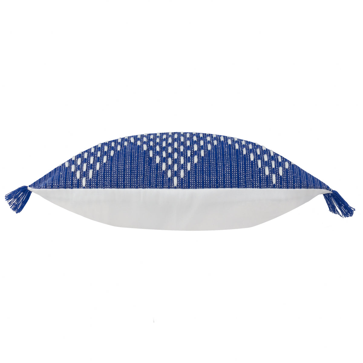 Furn. Kadie Indoor and Outdoor Woven 30cm x 60cm Filled Boudoir Cobalt