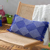 Furn. Kadie Indoor and Outdoor Woven 30cm x 60cm Filled Boudoir Cobalt
