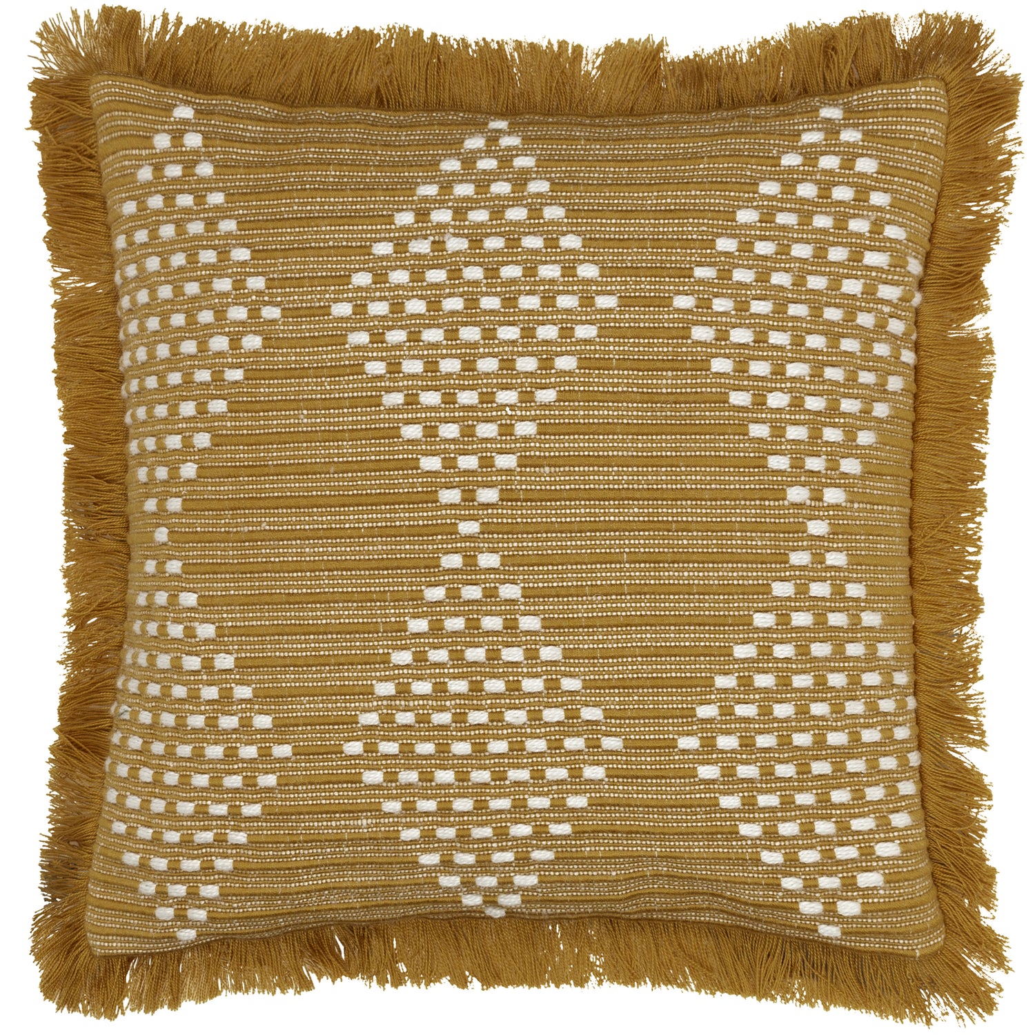 Furn. Kadie Outdoor and Indoor Woven 45cm x 45cm Filled Cushion Gold
