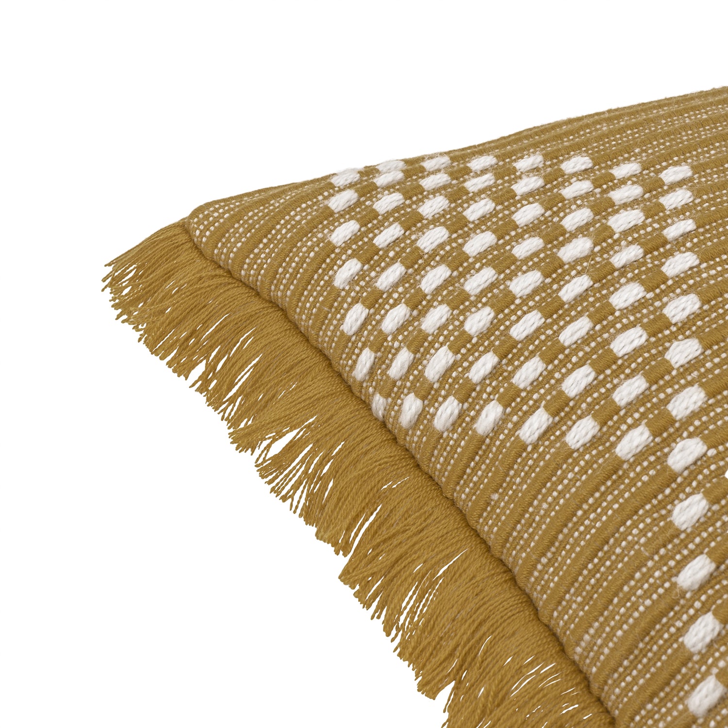 Furn. Kadie Outdoor and Indoor Woven 45cm x 45cm Filled Cushion Gold