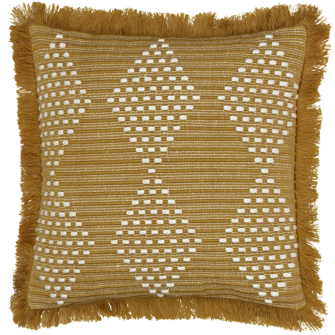 Furn. Kadie Outdoor and Indoor Woven 45cm x 45cm Filled Cushion Gold