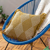 Furn. Kadie Outdoor and Indoor Woven 45cm x 45cm Filled Cushion Gold