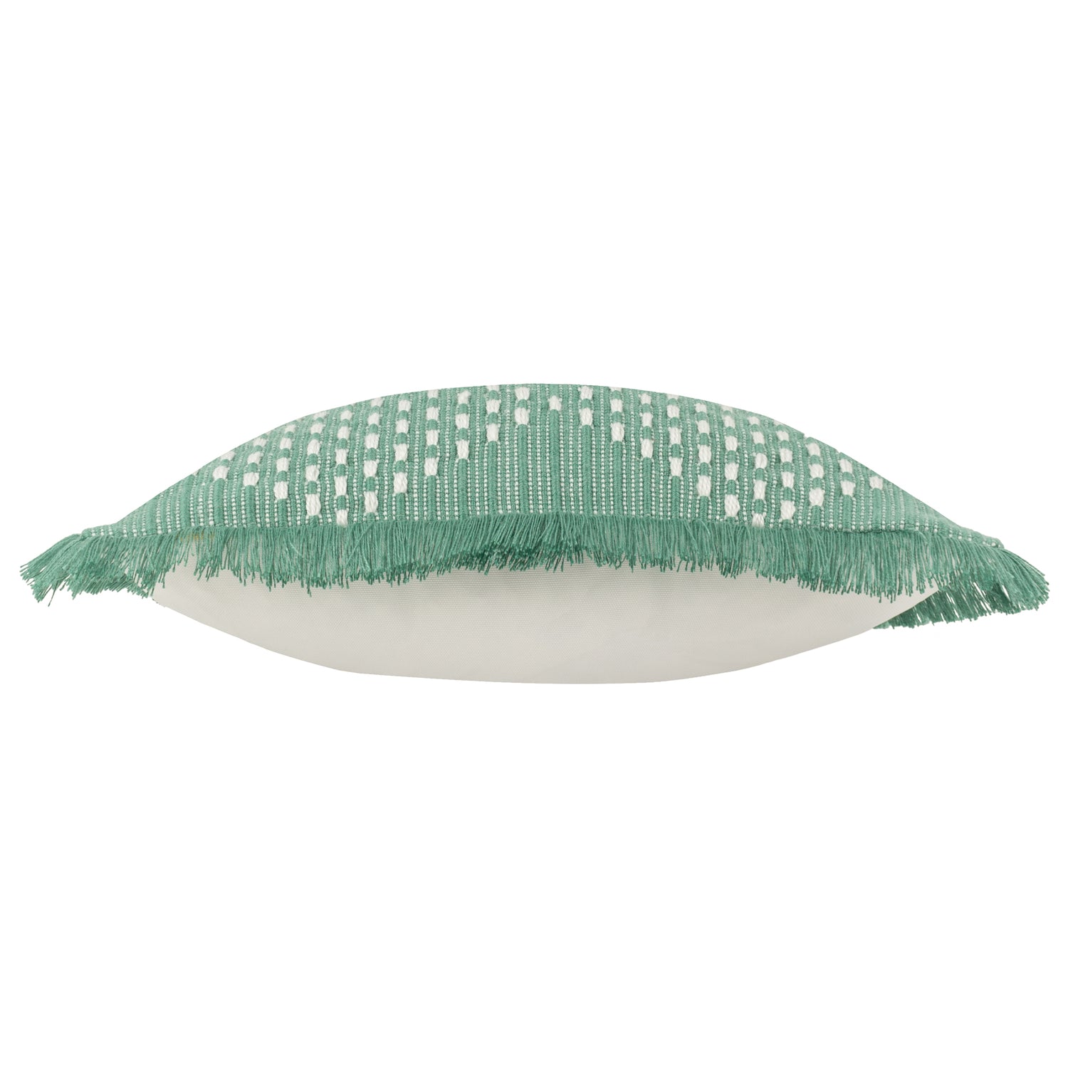 Furn. Kadie Outdoor and Indoor Woven 45cm x 45cm Filled Cushion Green