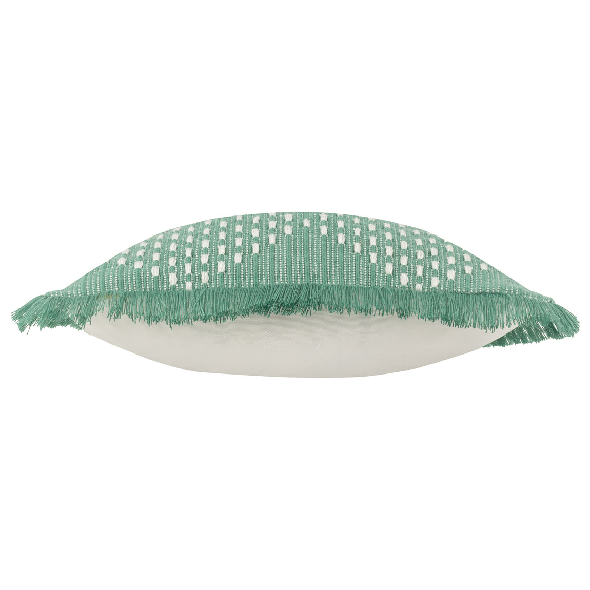 Furn. Kadie Outdoor and Indoor Woven 45cm x 45cm Filled Cushion Green