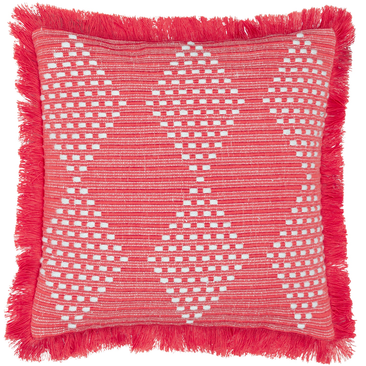 Furn. Kadie Outdoor and Indoor Woven 45cm x 45cm Filled Cushion Pink