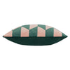 Furn. Kalho Velvet Jacquard 45cm x 45cm Filled Cushion Pink Green