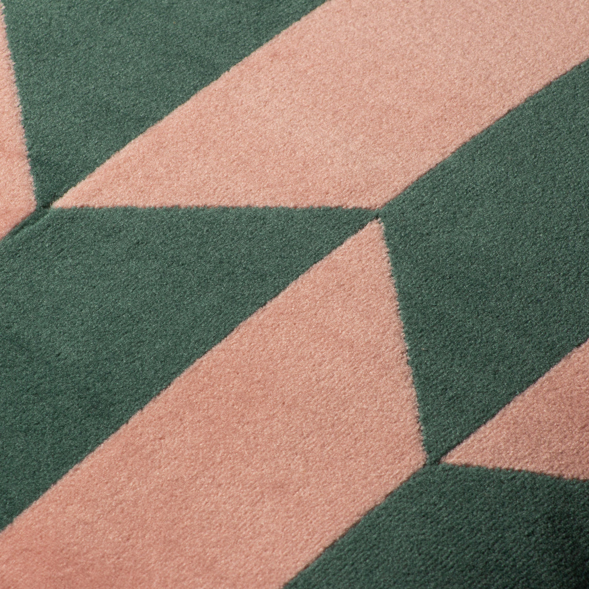 Furn. Kalho Velvet Jacquard 45cm x 45cm Filled Cushion Pink Green