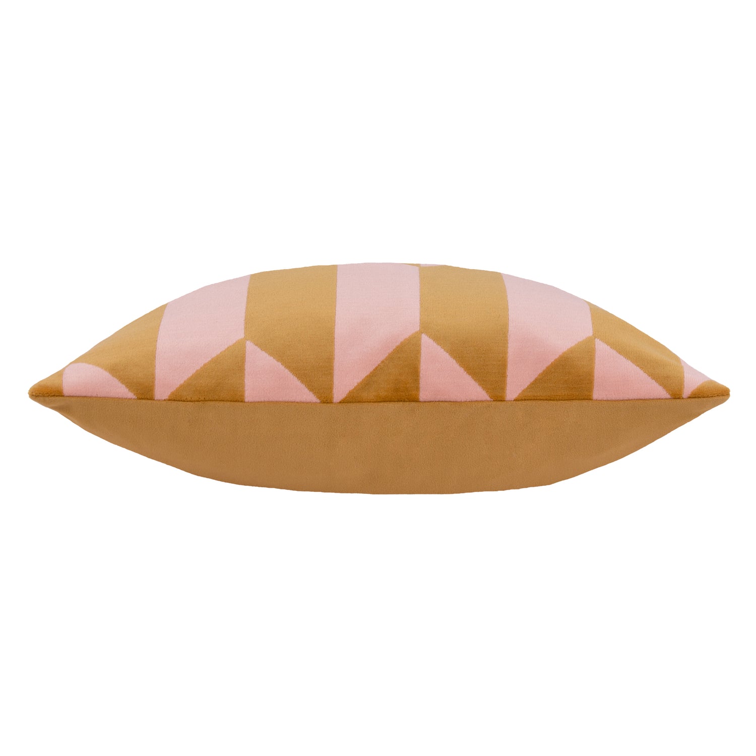 Furn. Kalho Velvet Jacquard 45cm x 45cm Filled Cushion Pink Ochre