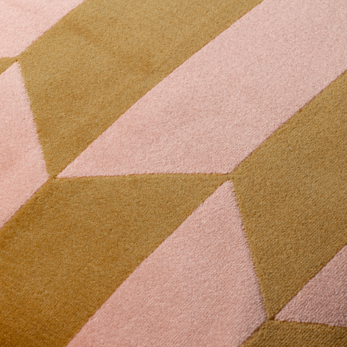 Furn. Kalho Velvet Jacquard 45cm x 45cm Filled Cushion Pink Ochre