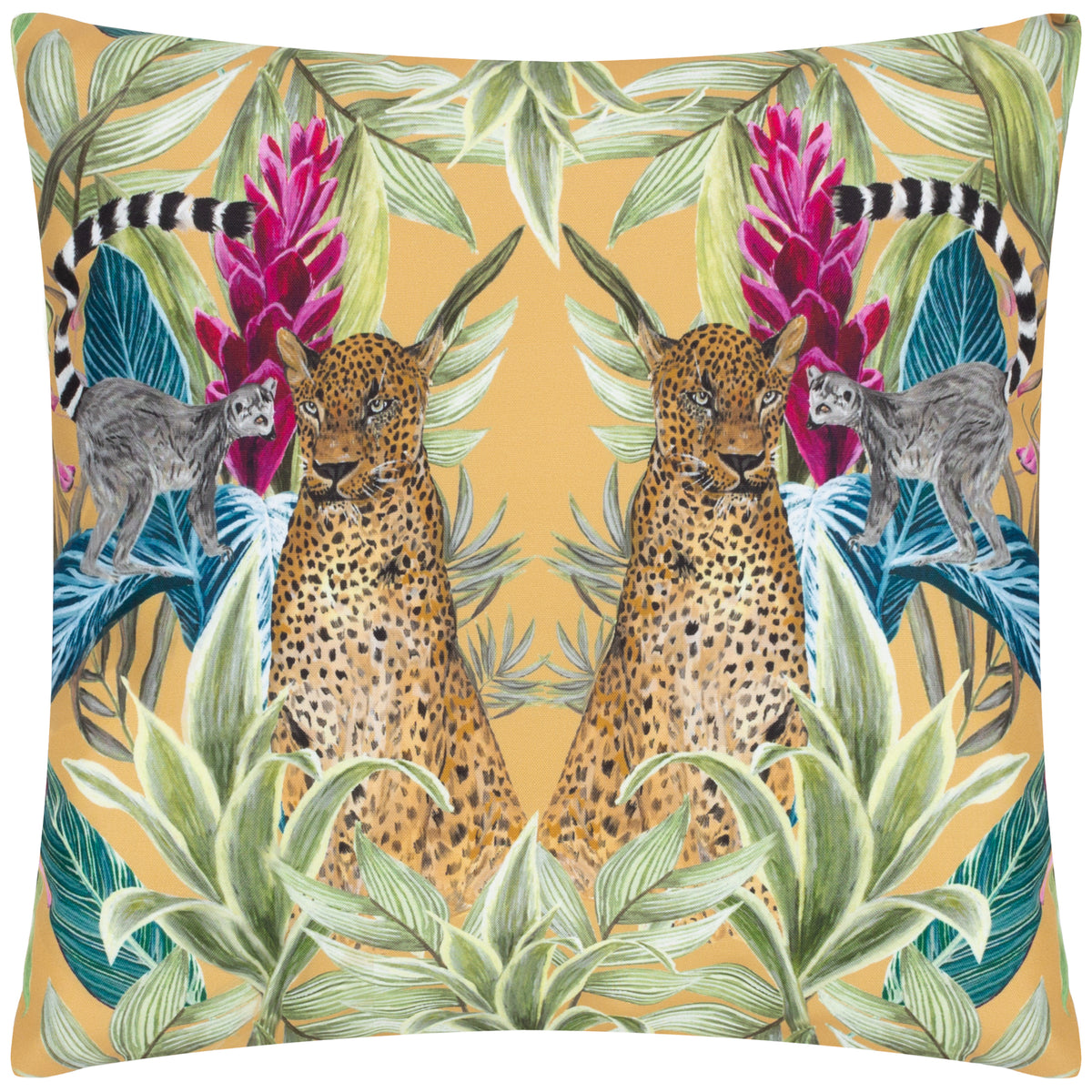Kali Leopards Exotic Outdoor Filled Cushion 43cm x 43cm Multi