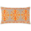 furn. Kalina Embroidered Cotton 35cm x 60cm Filled Boudoir Cushion Orange