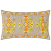 furn. Kalina Embroidered Cotton 35cm x 60cm Filled Boudoir Cushion Yellow