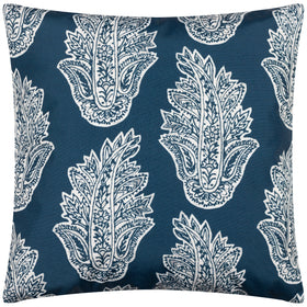 Kalindi Paisley Outdoor Filled Cushion 43cm x 43cm Navy