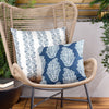 Kalindi Paisley Outdoor Filled Cushion 43cm x 43cm Navy