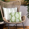 Kalindi Paisley Outdoor Filled Cushion 43cm x 43cm Olive