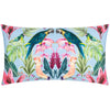 Kali Birds Exotic Boudoir Outdoor Filled Cushion 30cm x 50cm Sky Blue