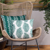 Kalindi Stripe Outdoor Filled Cushion 55cm x 55cm Teal