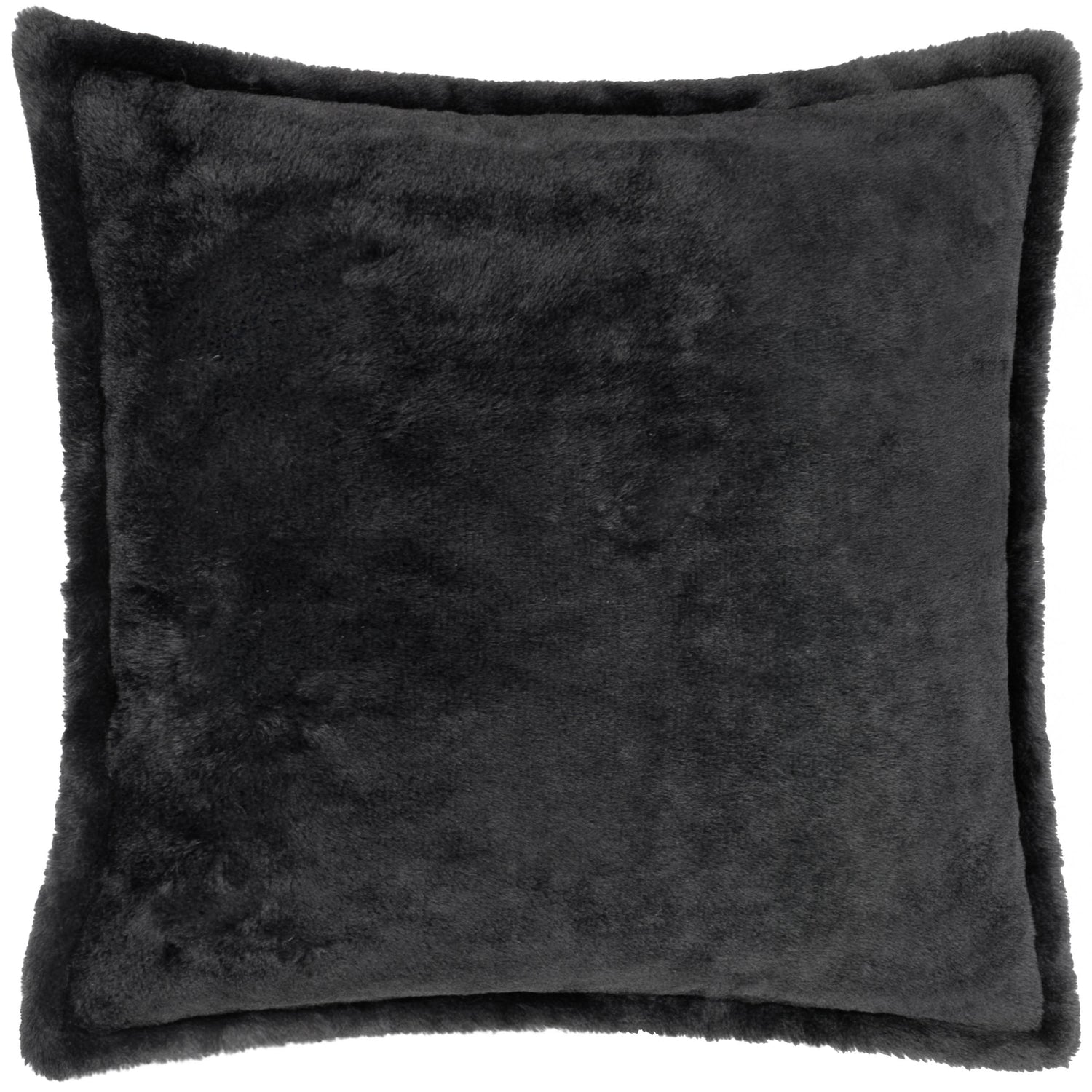 Kallu Faux Fur Filled Cushion 45cm x 45cm Black