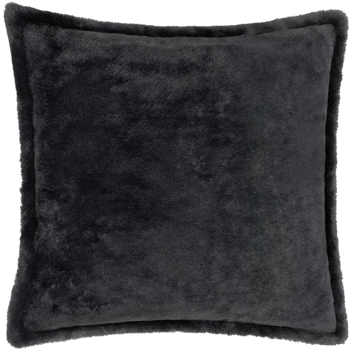 Kallu Faux Fur Filled Cushion 45cm x 45cm Black