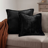 Kallu Faux Fur Filled Cushion 45cm x 45cm Black