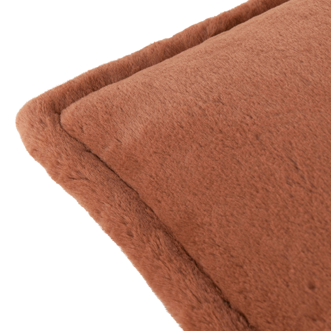 Kallu Faux Fur Filled Cushion 45cm x 45cm Rust